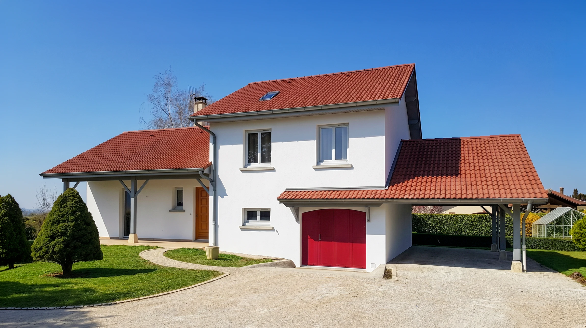 Ouvrier en bâtiment installant un système d'isolation thermique par l'extérieur sur façade